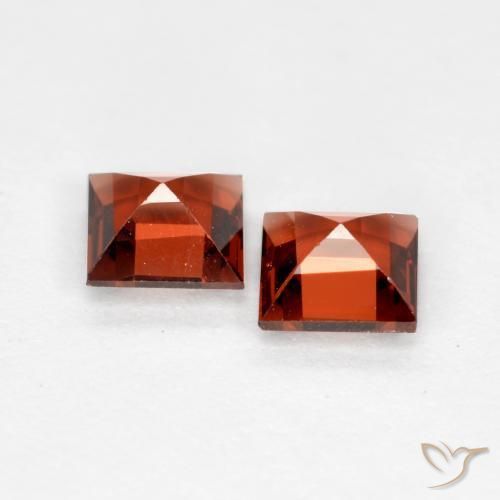 0.91 ct natürliche Johannisbeere Rot Pyrop-Granat-Edelsteine, Quadrat, VS
