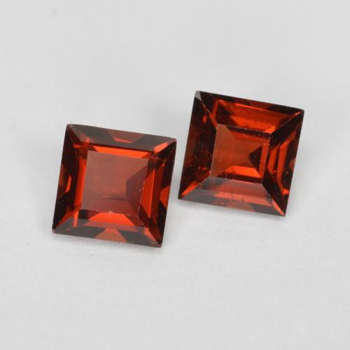 0,89 ct natürliche roter Pyrop-Edelsteine, Quadrat, VS