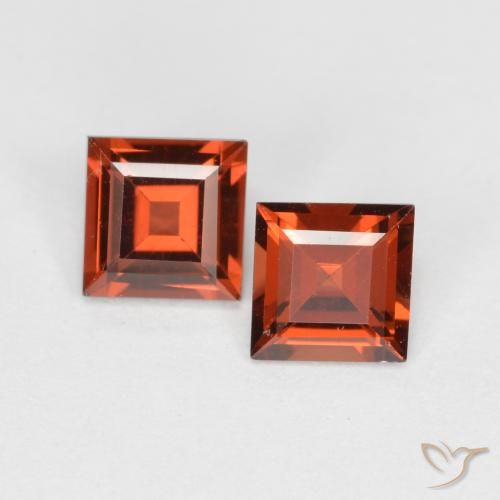 0.87 ct natürliche tiefrot Pyrop-Granat-Edelsteine, Quadrat, VS