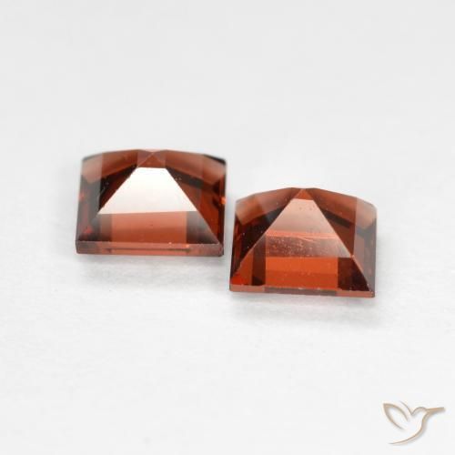 0.87 ct natürliche tiefrot Pyrop-Granat-Edelsteine, Quadrat, VS