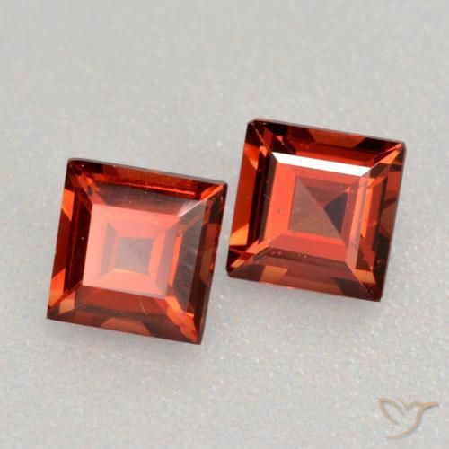 0.88 ct natürliche Mittelrot Pyrop-Granat-Edelsteine, Quadrat, VS