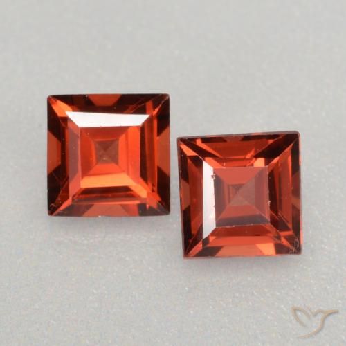 0.90ctw Natürlicher Johannisbeere Rot Pyrop-Granat, Quadrat, VS