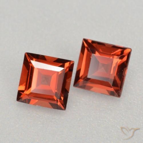 0.90 ct natürliche Johannisbeere Rot Pyrop-Granat-Edelsteine, Quadrat, VS