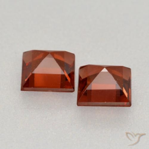 0.90 ct natürliche Johannisbeere Rot Pyrop-Granat-Edelsteine, Quadrat, VS