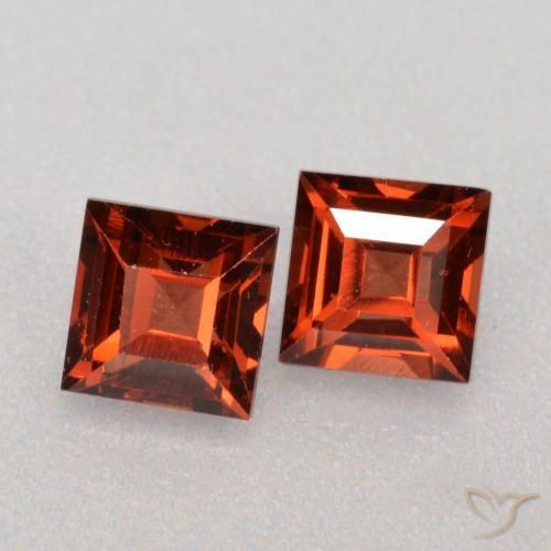 0.97 ct natürliche Hellrot Pyrop-Granat-Edelsteine, Quadrat, VS