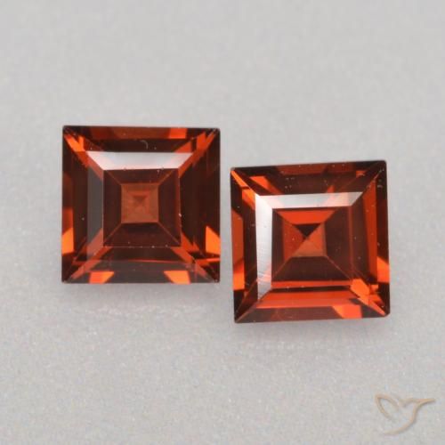 0,85 ct natürliche roter Pyrop-Edelsteine, Quadrat, VS