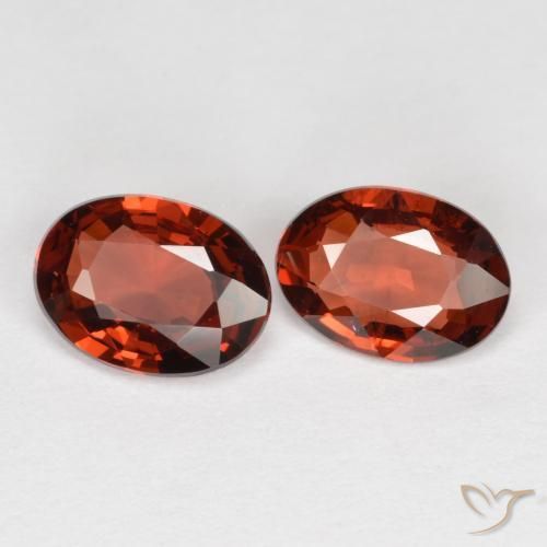 1.53 ct natürliche Scharlachrot Pyrop-Granat-Edelsteine, Oval, VS