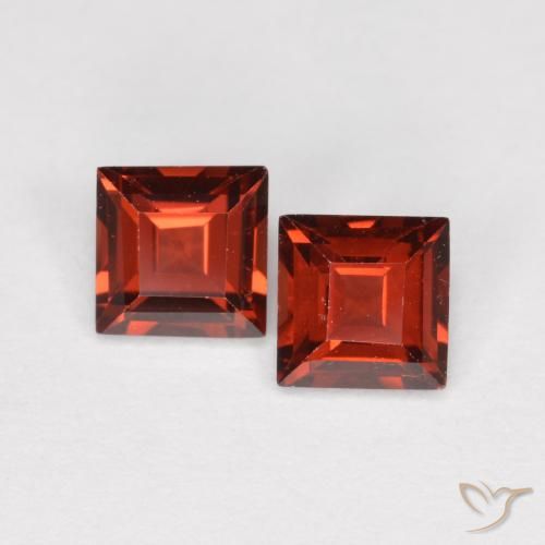 0.90ctw Natürlicher Scharlachrot Pyrop-Granat, Quadrat, VS