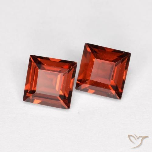 0.90 ct natürliche Scharlachrot Pyrop-Granat-Edelsteine, Quadrat, VS