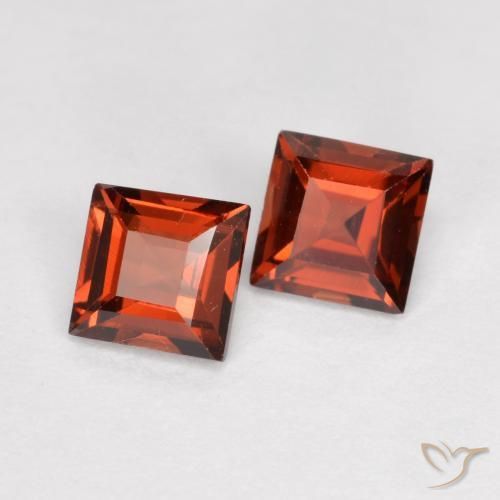 0.90 ct natürliche Mittelrot Pyrop-Granat-Edelsteine, Quadrat, VS