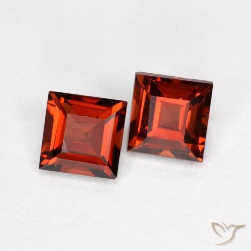 0.96 ct natürliche Hellrot Pyrop-Granat-Edelsteine, Quadrat, VS