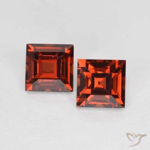 1.05ctw Natürlicher Scharlachrot Pyrop-Granat, Quadrat, VS