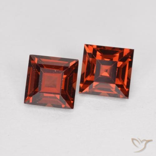 1.05 ct natürliche Scharlachrot Pyrop-Granat-Edelsteine, Quadrat, VS