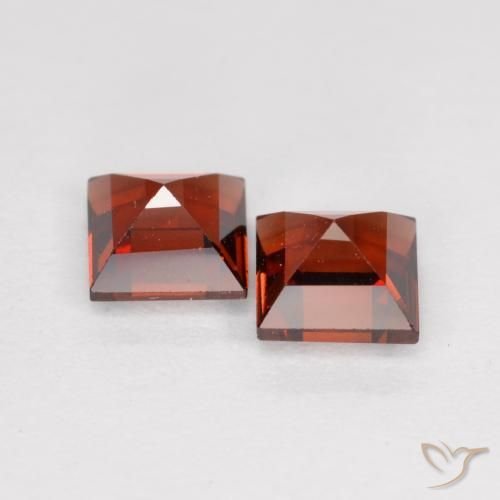 1.05 ct natürliche Scharlachrot Pyrop-Granat-Edelsteine, Quadrat, VS