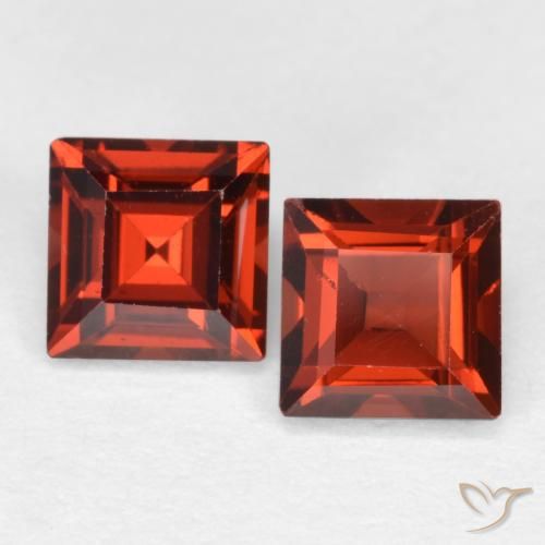 0.90ctw Natürlicher Johannisbeere Rot Pyrop-Granat, Quadrat, VS