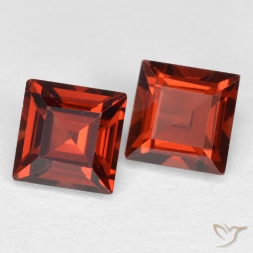 0.90 ct natürliche Johannisbeere Rot Pyrop-Granat-Edelsteine, Quadrat, VS