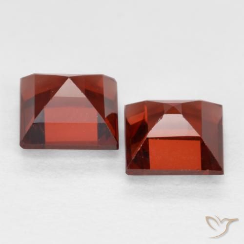 0.90 ct natürliche Johannisbeere Rot Pyrop-Granat-Edelsteine, Quadrat, VS