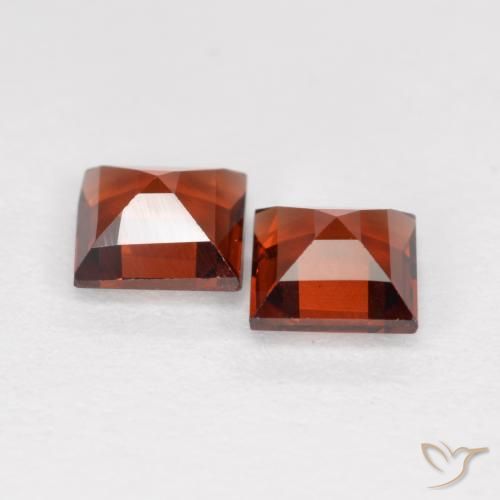 0.87 ct natürliche Johannisbeere Rot Pyrop-Granat-Edelsteine, Quadrat, VS