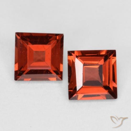 0.87 ct natürliche Hellrot Pyrop-Granat-Edelsteine, Quadrat, VS