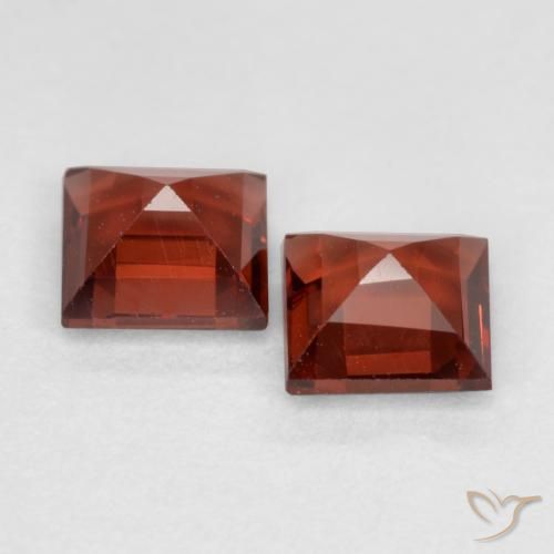 0.87 ct natürliche Hellrot Pyrop-Granat-Edelsteine, Quadrat, VS