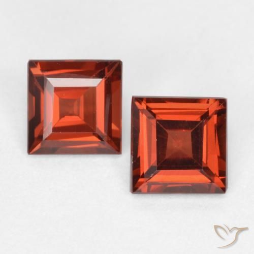 0.82ctw Natürlicher Scharlachrot Pyrop-Granat, Quadrat, VS