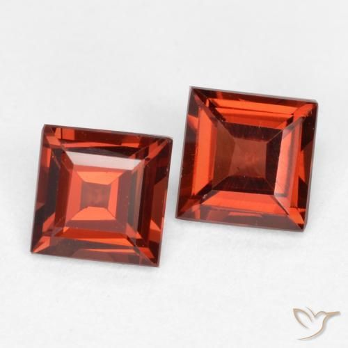 0.82 ct natürliche Scharlachrot Pyrop-Granat-Edelsteine, Quadrat, VS