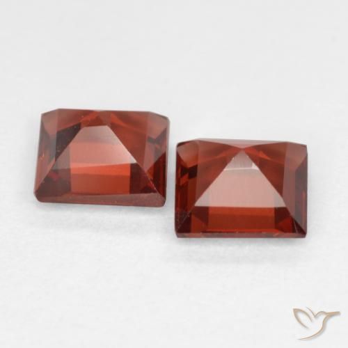 0.82 ct natürliche Scharlachrot Pyrop-Granat-Edelsteine, Quadrat, VS
