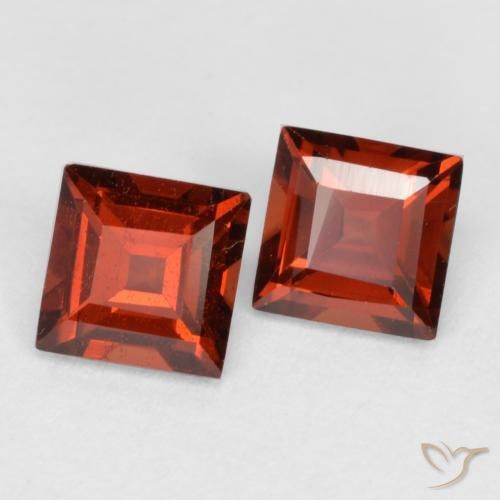 0.91 ct natürliche Johannisbeere Rot Pyrop-Granat-Edelsteine, Quadrat, VS