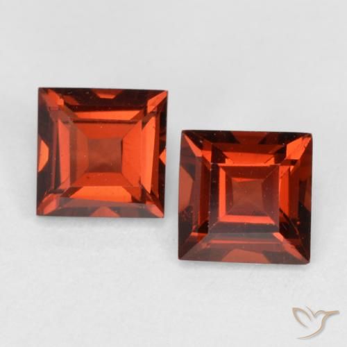 0.93ctw Natürlicher Scharlachrot Pyrop-Granat, Quadrat, VS