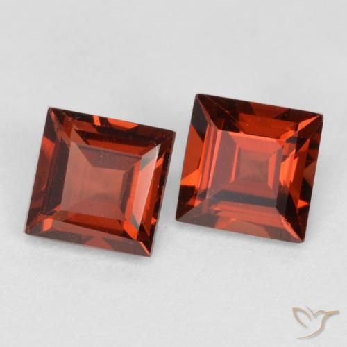0.93 ct natürliche Scharlachrot Pyrop-Granat-Edelsteine, Quadrat, VS