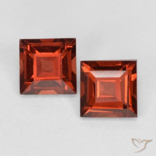 0.87ctw Natürlicher Mittelrot Pyrop-Granat, Quadrat, VS