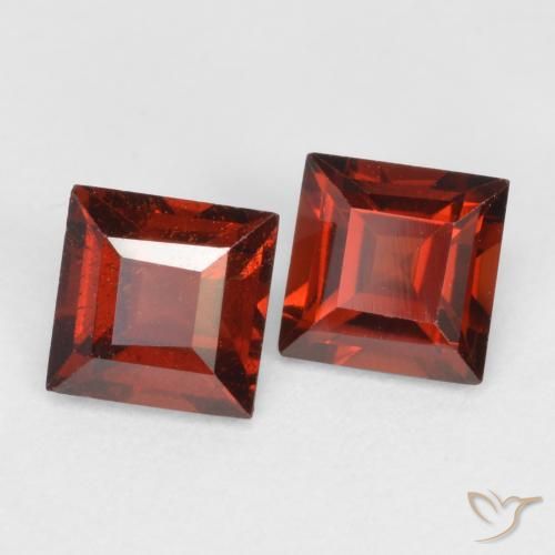 0.92 ct natürliche tiefrot Pyrop-Granat-Edelsteine, Quadrat, VS