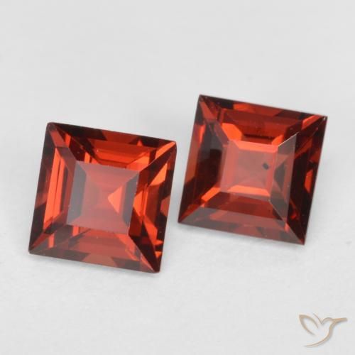 0.89ctw Natürlicher Mittelrot Pyrop-Granat, Quadrat, VS
