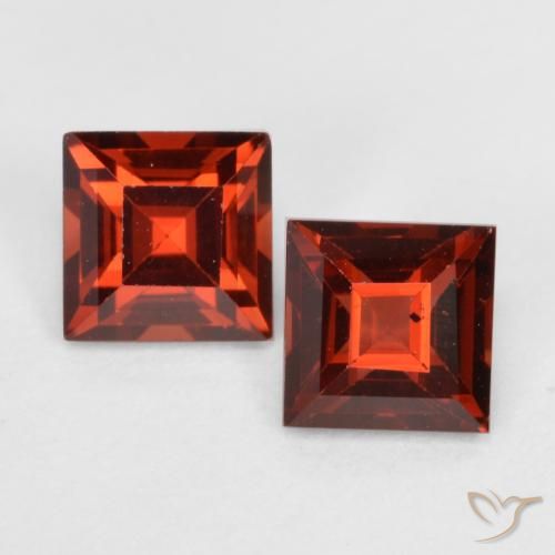 0.89 ct natürliche Mittelrot Pyrop-Granat-Edelsteine, Quadrat, VS
