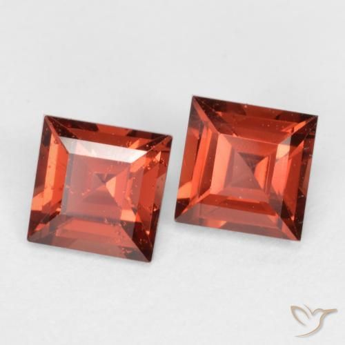 0.90 ct natürliche Hellrot Pyrop-Granat-Edelsteine, Quadrat, VS