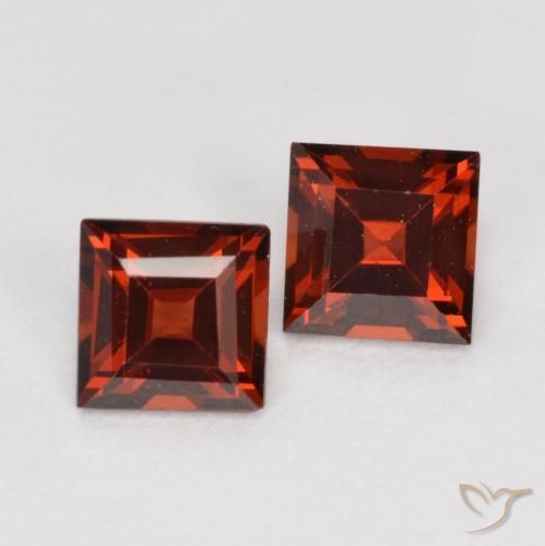 0,84 ct natürliche roter Pyrop-Edelsteine, Quadrat, VS