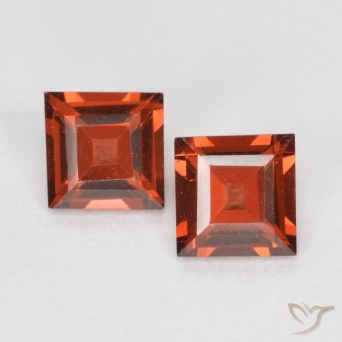 0.79ctw Natürlicher Johannisbeere Rot Pyrop-Granat, Quadrat, VS