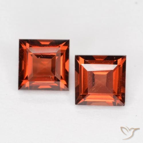 0.94ctw Natürlicher Johannisbeere Rot Pyrop-Granat, Quadrat, VS