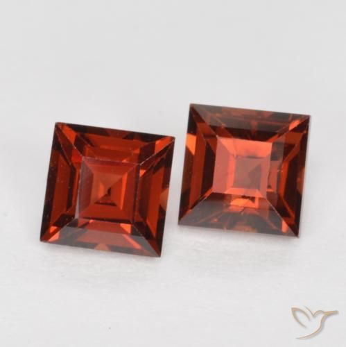 1.04 ct natürliche Scharlachrot Pyrop-Granat-Edelsteine, Quadrat, VS