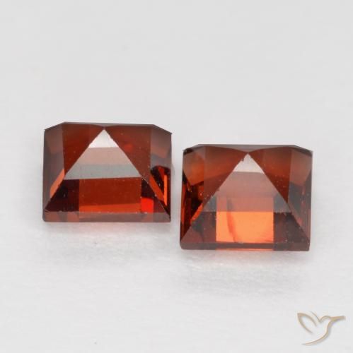 1.04 ct natürliche Scharlachrot Pyrop-Granat-Edelsteine, Quadrat, VS