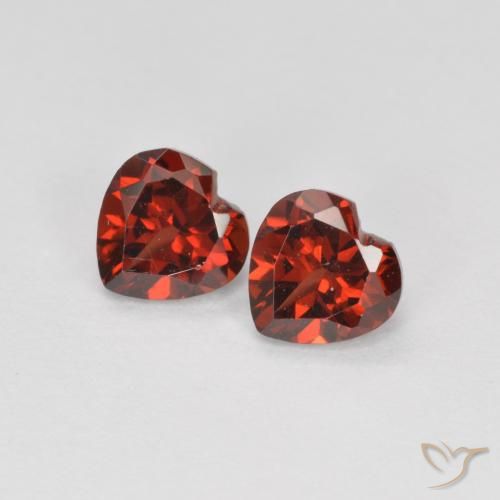1.25ctw Natürlicher Johannisbeere Rot Pyrop-Granat, Herz, VS