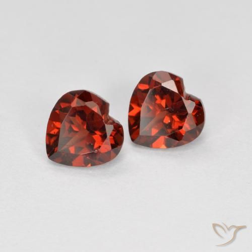 1.25 ct natürliche Johannisbeere Rot Pyrop-Granat-Edelsteine, Herz, VS
