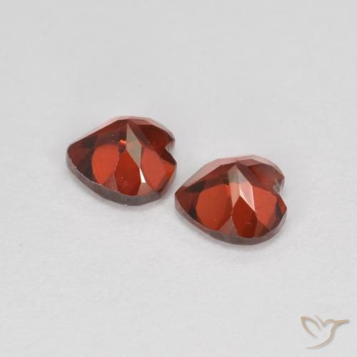 1.25 ct natürliche Johannisbeere Rot Pyrop-Granat-Edelsteine, Herz, VS