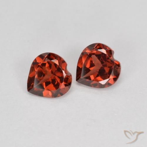 1.23 ct natürliche Sangria Rot Pyrop-Granat-Edelsteine, Herz, VS