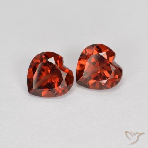 1.24 ct natürliche Hellrot Pyrop-Granat-Edelsteine, Herz, VS
