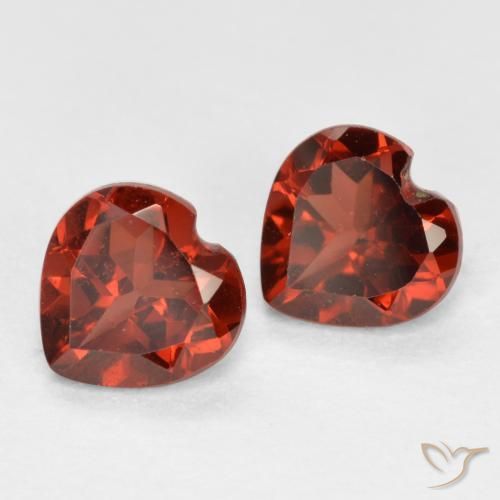 1.16 ct natürliche Mittelrot Pyrop-Granat-Edelsteine, Herz, VS
