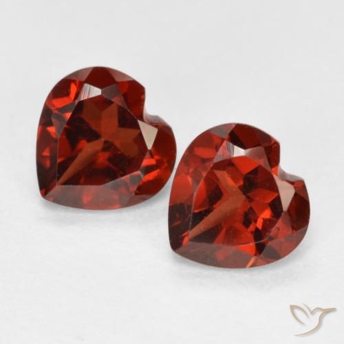 1.24ctw Natürlicher Mittelrot Pyrop-Granat, Herz, VS