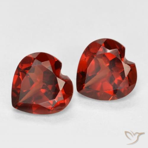 1.24 ct natürliche Mittelrot Pyrop-Granat-Edelsteine, Herz, VS