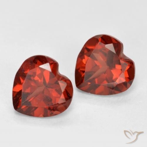 1.24 ct natürliche Johannisbeere Rot Pyrop-Granat-Edelsteine, Herz, VS