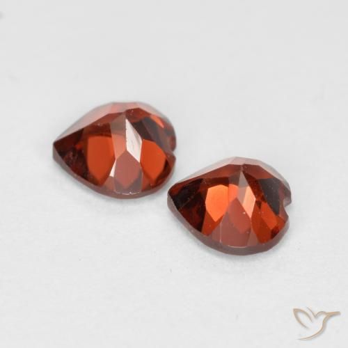 1.24 ct natürliche Hellrot Pyrop-Granat-Edelsteine, Herz, VS